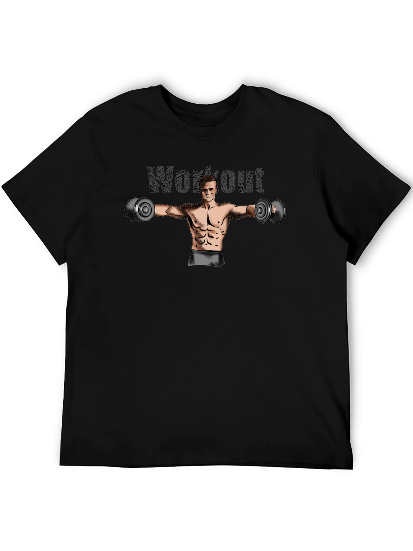 Workout Graphic Black T-Shirt