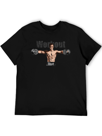 Workout Graphic Black T-Shirt