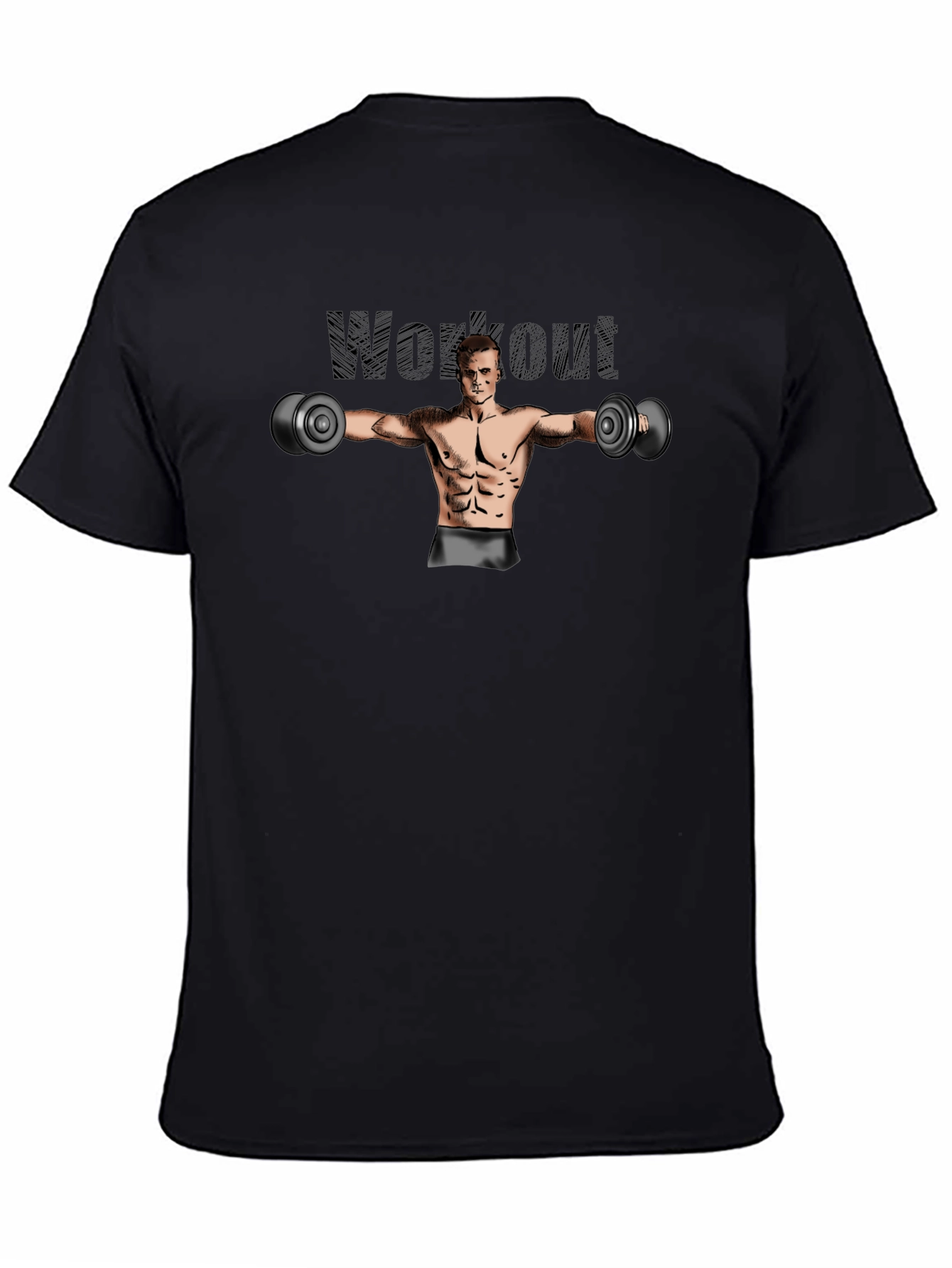 Workout Graphic Black T-Shirt