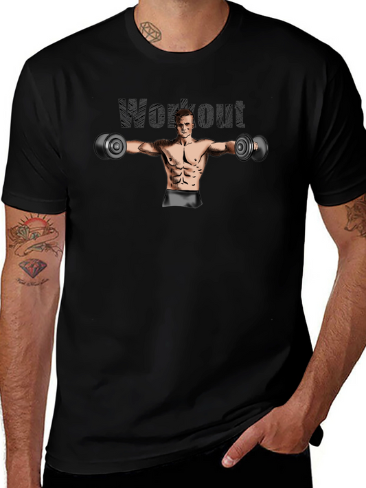Workout Graphic Black T-Shirt