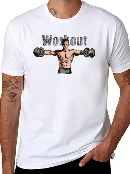 Workout Graphic Black T-Shirt