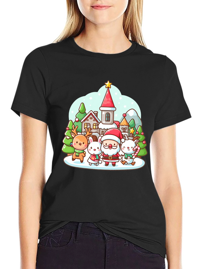 Festive Cartoon Christmas T-Shirt
