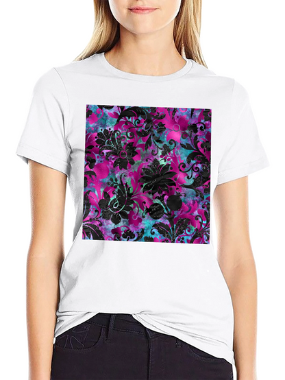 Floral Print T-Shirt - Bold Pattern Tee