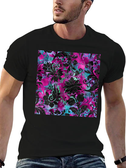 Floral Print T-Shirt - Bold Pattern Tee