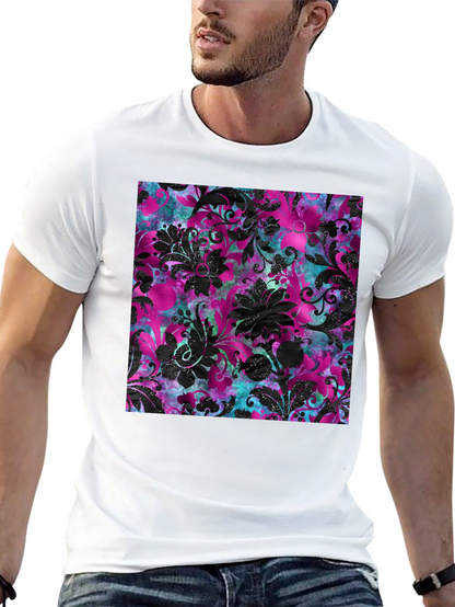 Floral Print T-Shirt - Bold Pattern Tee