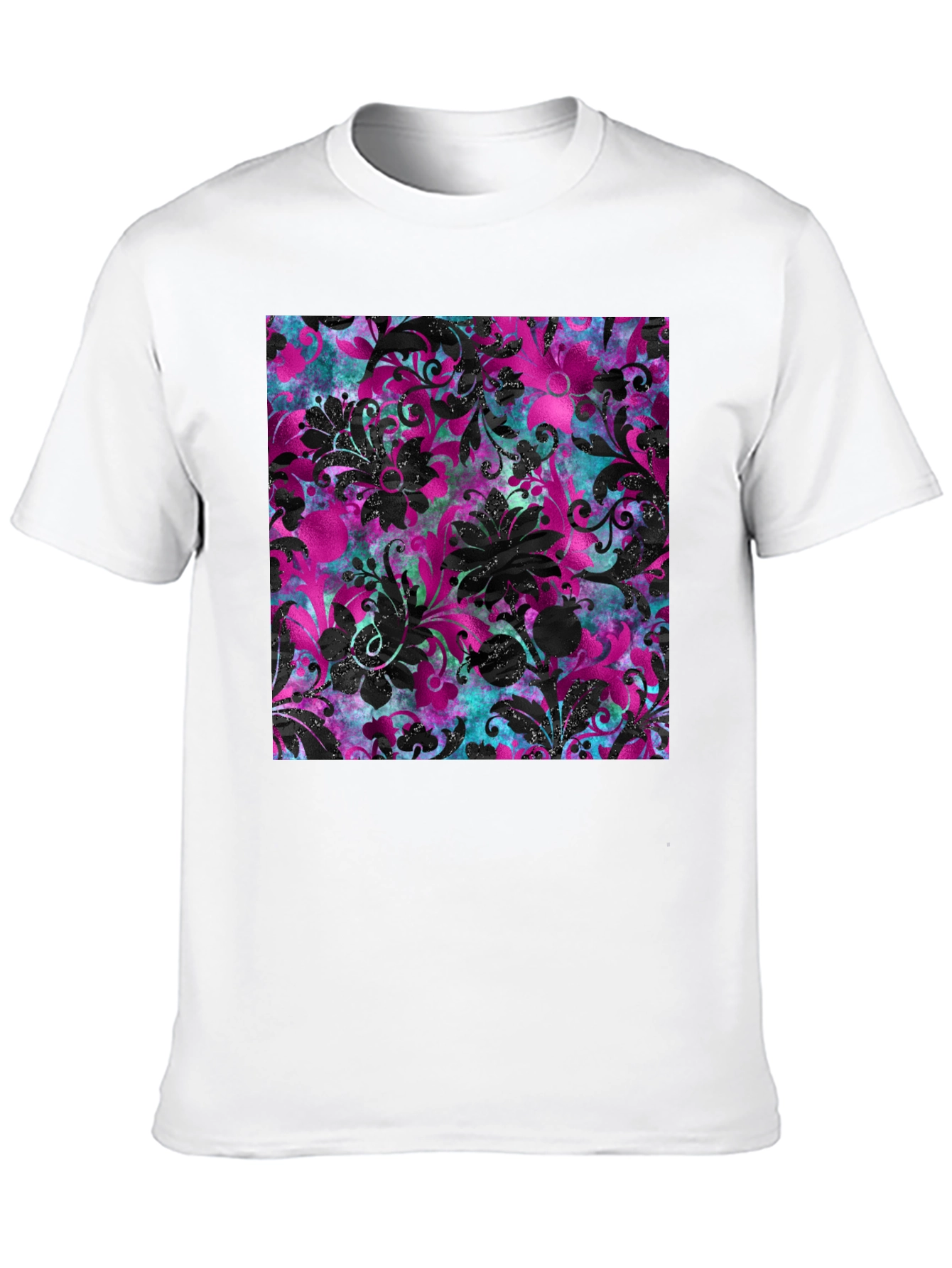 Floral Print T-Shirt - Bold Pattern Tee
