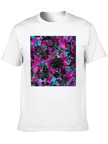 Floral Print T-Shirt - Bold Pattern Tee