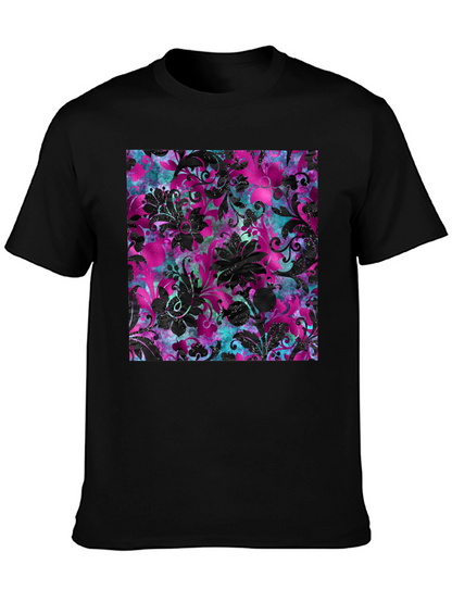 Floral Print T-Shirt - Bold Pattern Tee