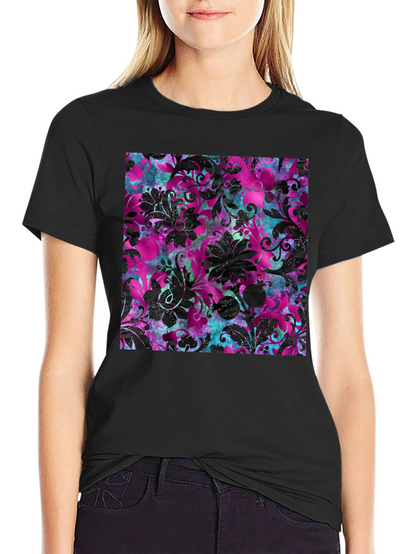 Floral Print T-Shirt - Bold Pattern Tee