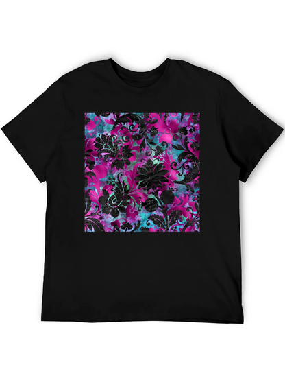 Floral Print T-Shirt - Bold Pattern Tee