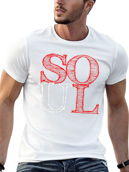 Soul Graphic Print Black T-Shirt