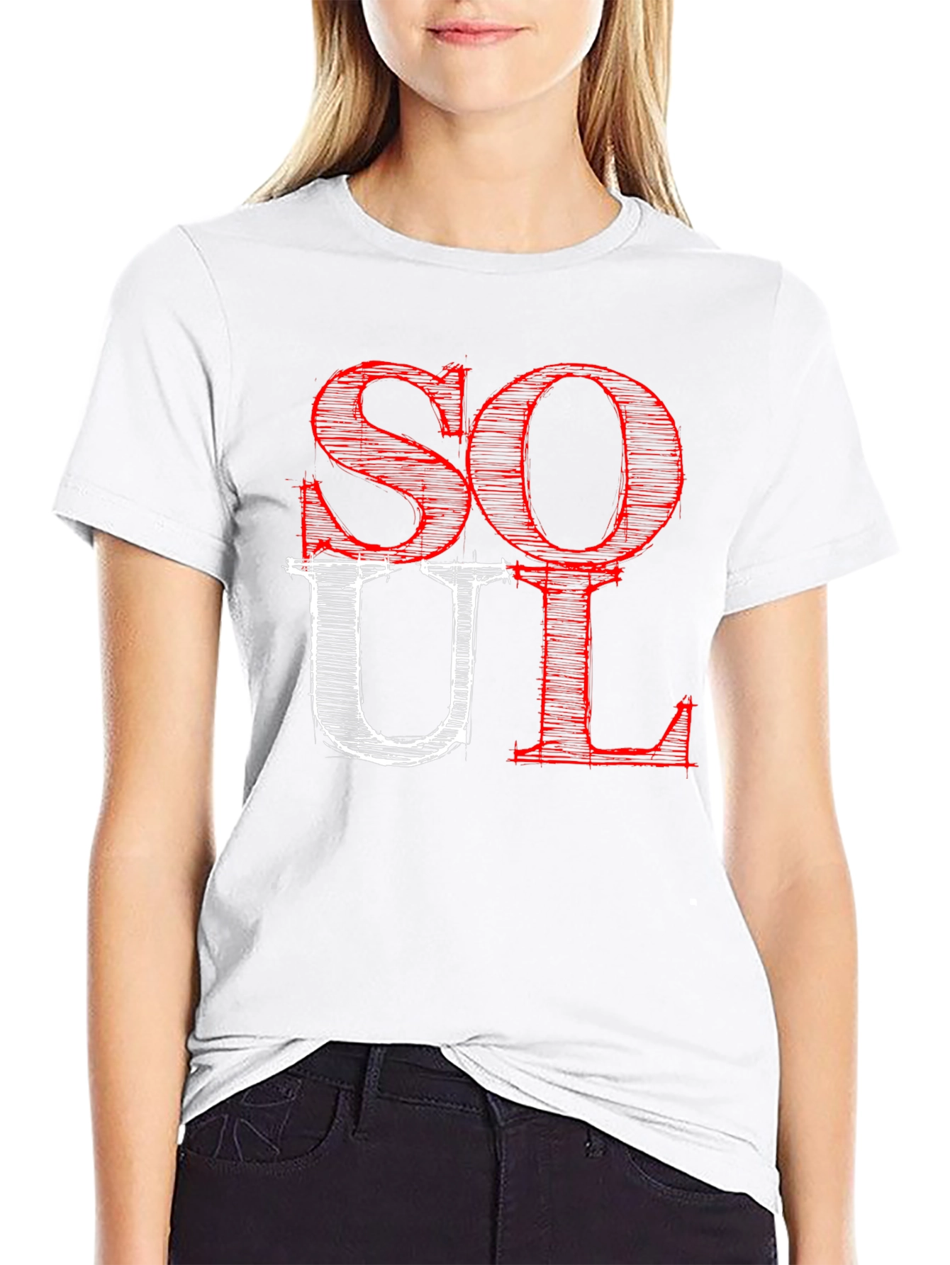 Soul Graphic Print Black T-Shirt