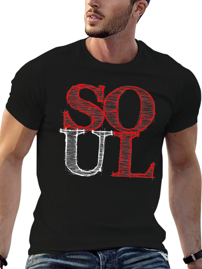 Soul Graphic Print Black T-Shirt