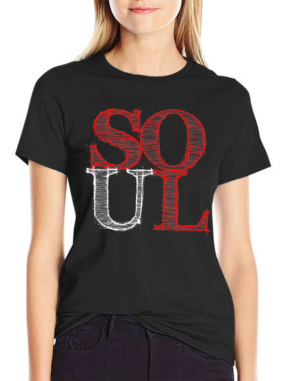 Soul Graphic Print Black T-Shirt