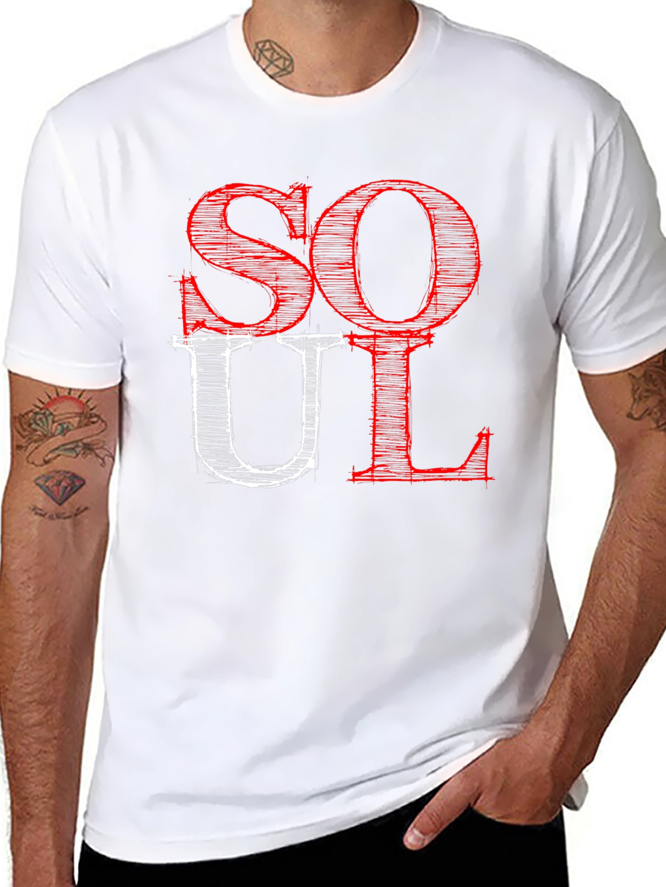 Soul Graphic Print Black T-Shirt
