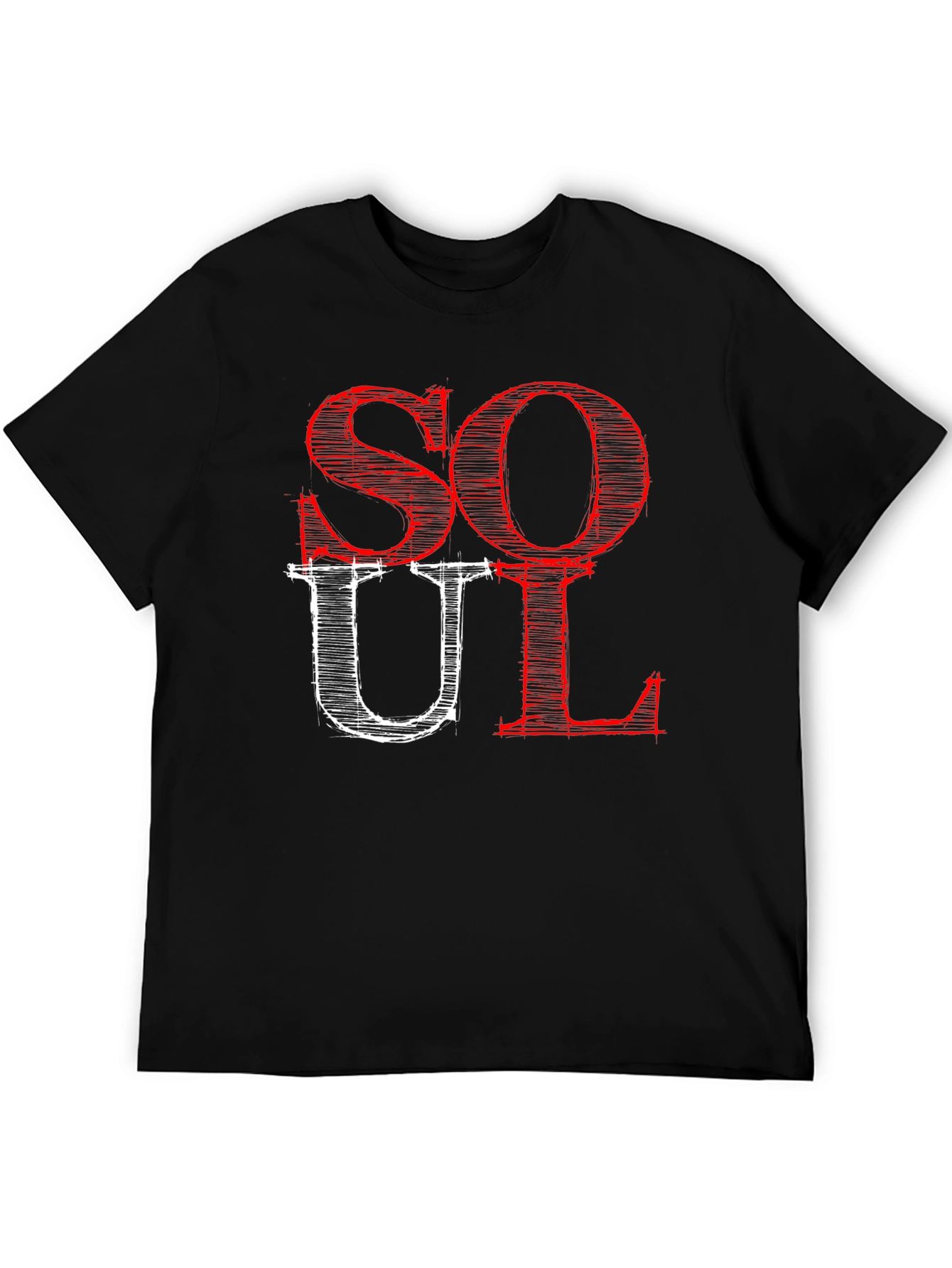 Soul Graphic Print Black T-Shirt