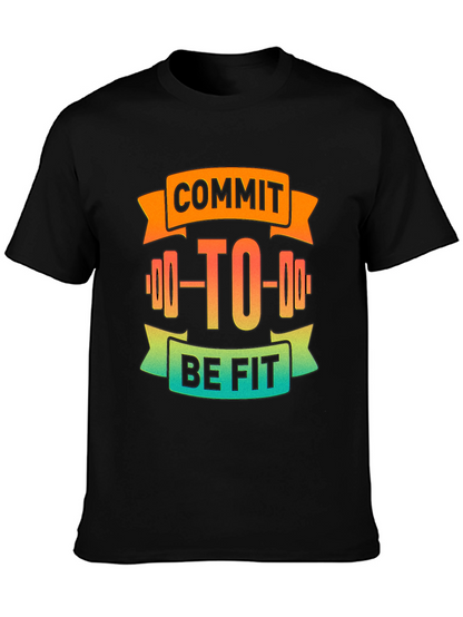 Commit to Be Fit Black Graphic Tee