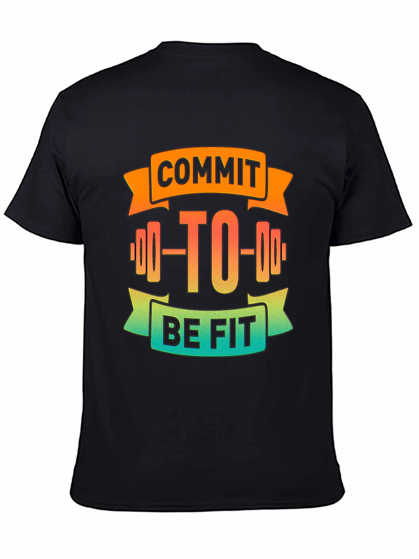 Commit to Be Fit Black Graphic Tee
