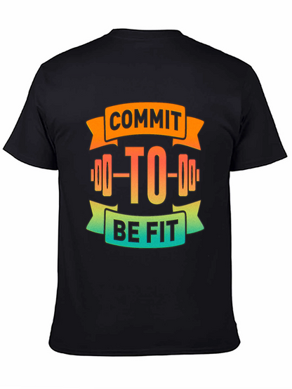 Commit to Be Fit Black Graphic Tee