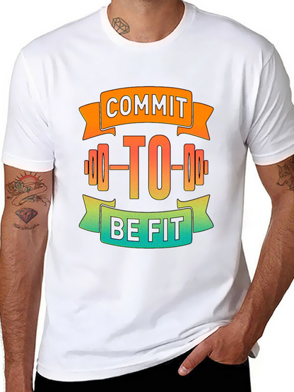Commit to Be Fit Black Graphic Tee