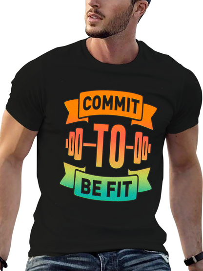 Commit to Be Fit Black Graphic Tee