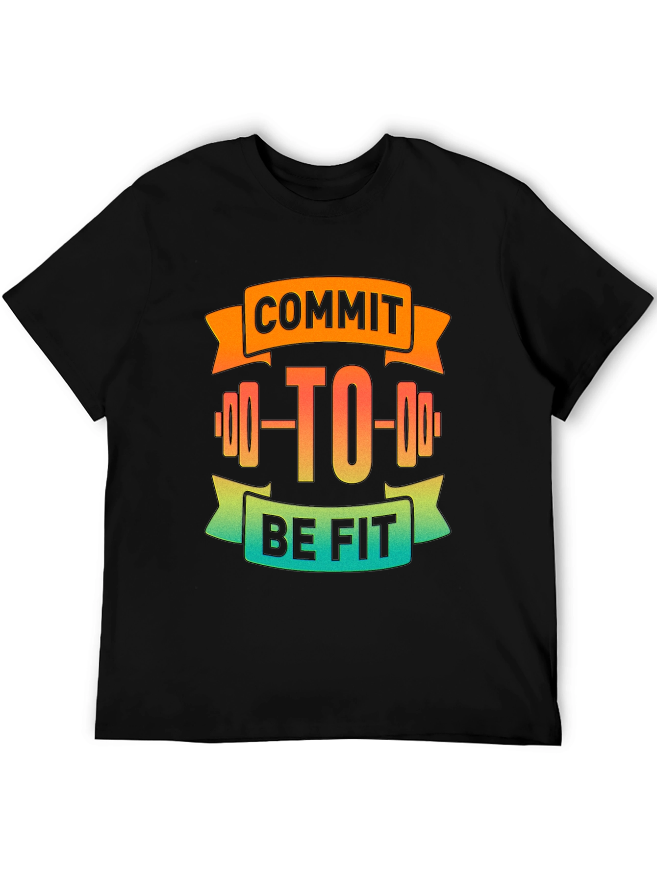 Commit to Be Fit Black Graphic Tee