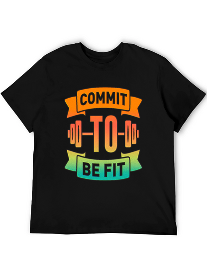 Commit to Be Fit Black Graphic Tee