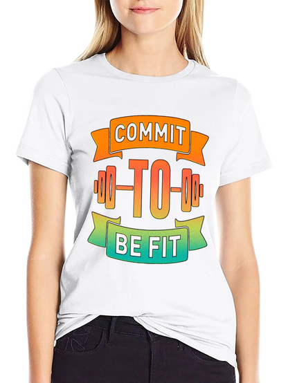 Commit to Be Fit Black Graphic Tee