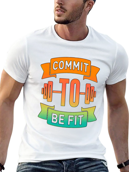 Commit to Be Fit Black Graphic Tee