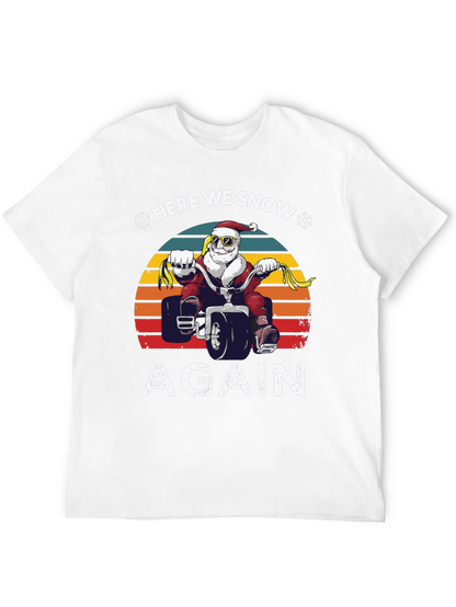Here We Snow Again Santa ATV T-Shirt