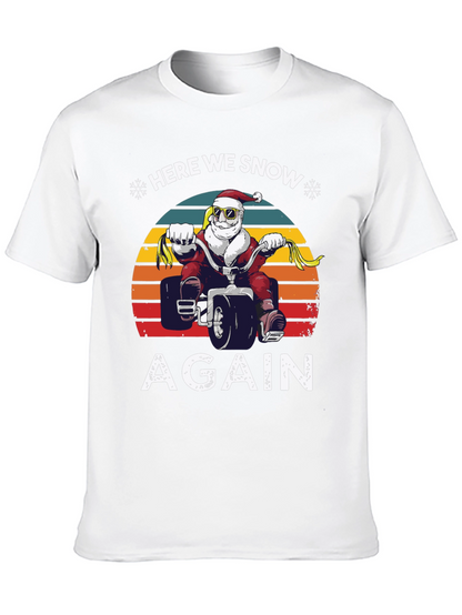 Here We Snow Again Santa ATV T-Shirt