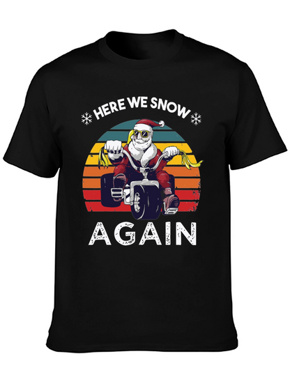 Here We Snow Again Santa ATV T-Shirt
