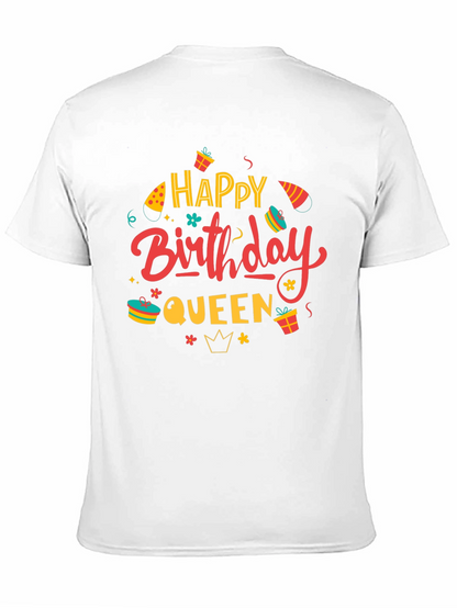 Happy Birthday Queen Black Graphic Tee