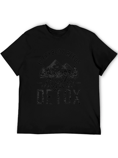 Digital Detox Black Graphic T-Shirt