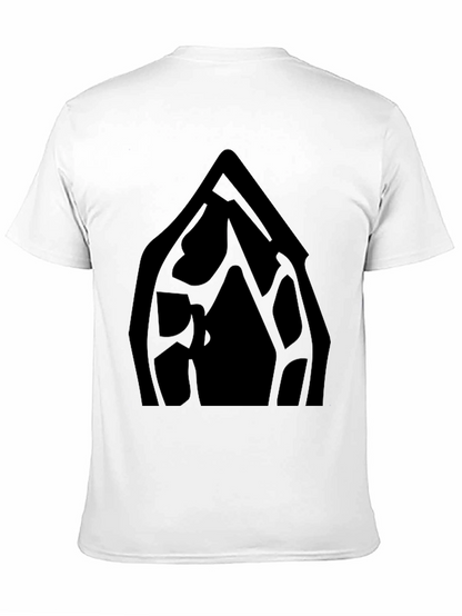 Black Graphic Tee - Abstract Window Design