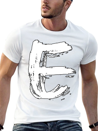 Bold Letter E Graphic Tee - Casual Style