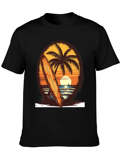 Sunset Surfboard Tee - Beach Vibes
