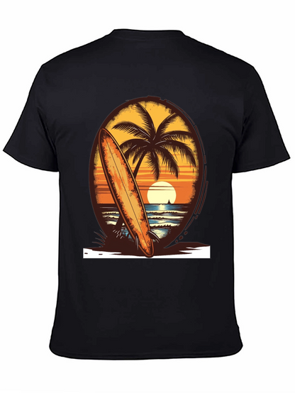 Sunset Surfboard Tee - Beach Vibes