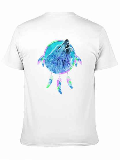 Wolf Dreamcatcher Graphic Tee - Mens Black T-Shirt