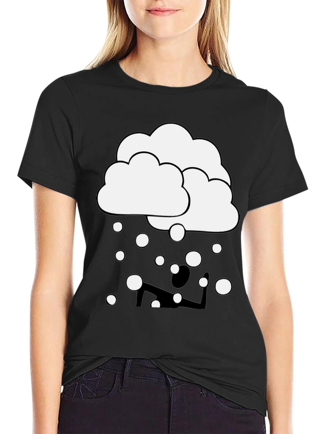 Cloudy Yoga T-Shirt - Funny Graphic Tee