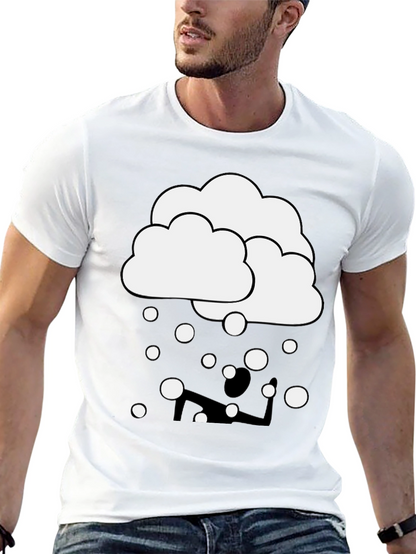 Cloudy Yoga T-Shirt - Funny Graphic Tee