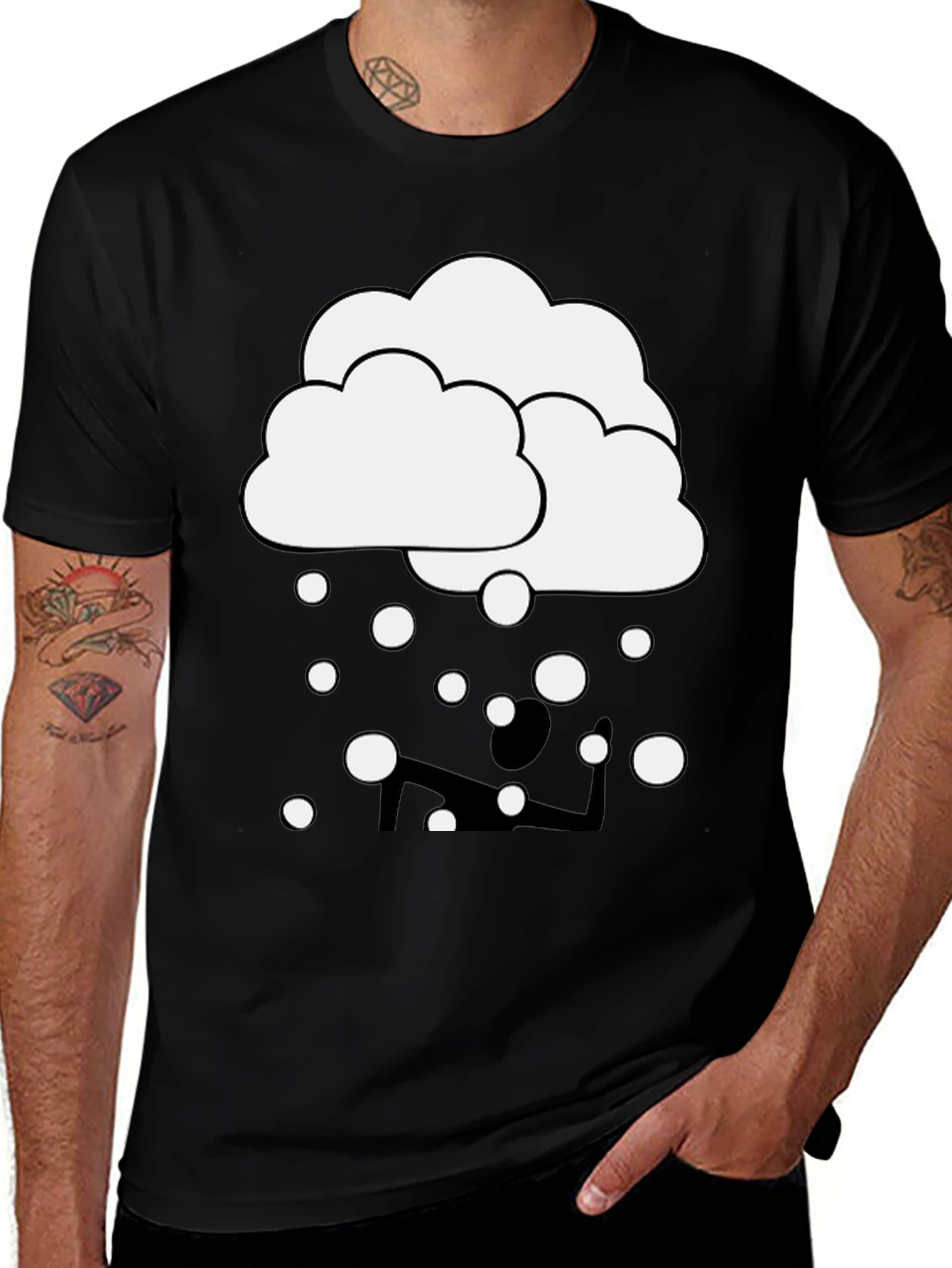 Cloudy Yoga T-Shirt - Funny Graphic Tee