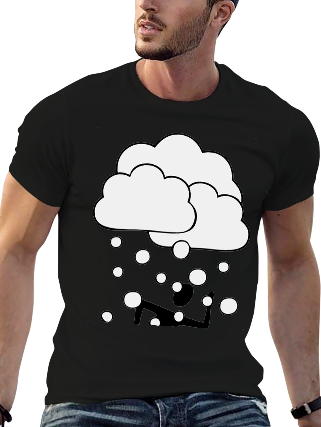 Cloudy Yoga T-Shirt - Funny Graphic Tee