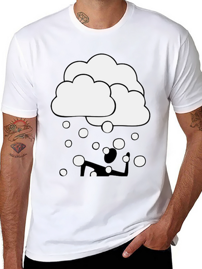 Cloudy Yoga T-Shirt - Funny Graphic Tee