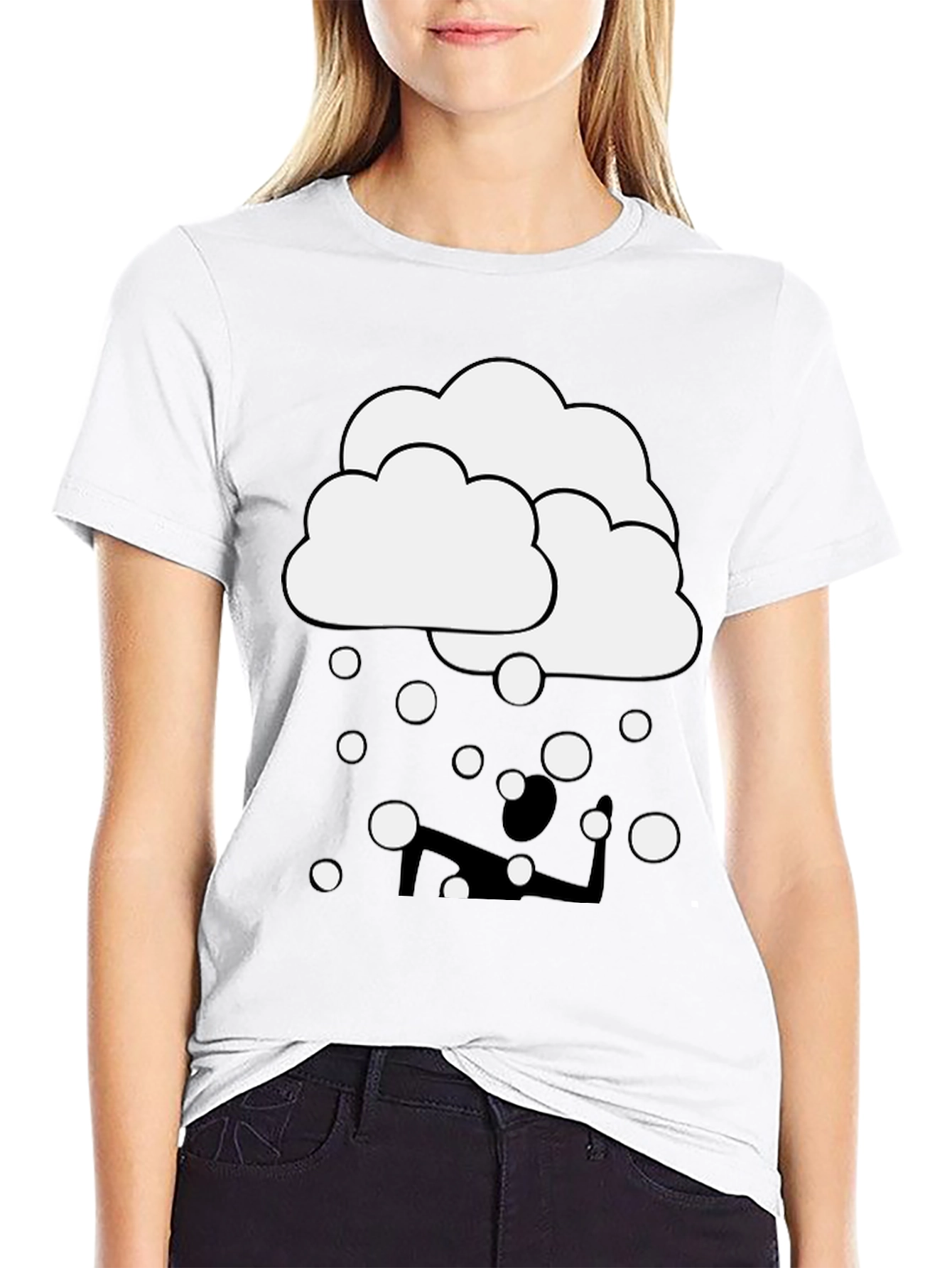 Cloudy Yoga T-Shirt - Funny Graphic Tee
