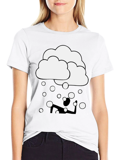 Cloudy Yoga T-Shirt - Funny Graphic Tee
