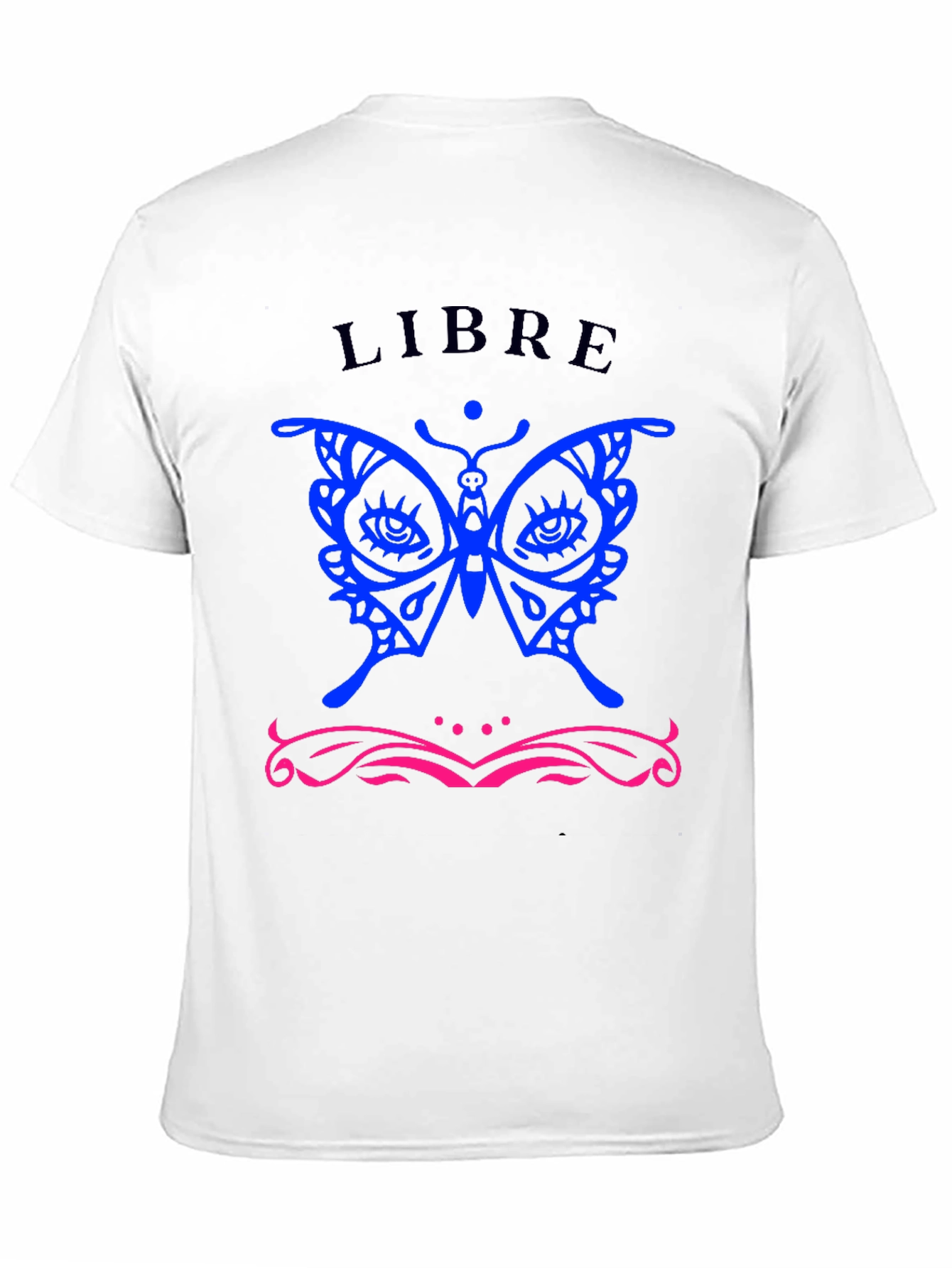 Libre Butterfly Graphic T-Shirt - Stylish Black Tee
