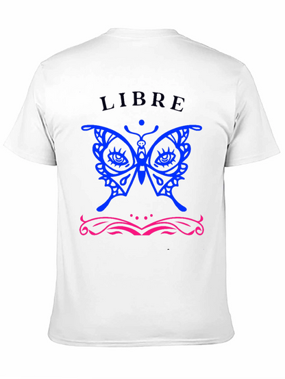 Libre Butterfly Graphic T-Shirt - Stylish Black Tee