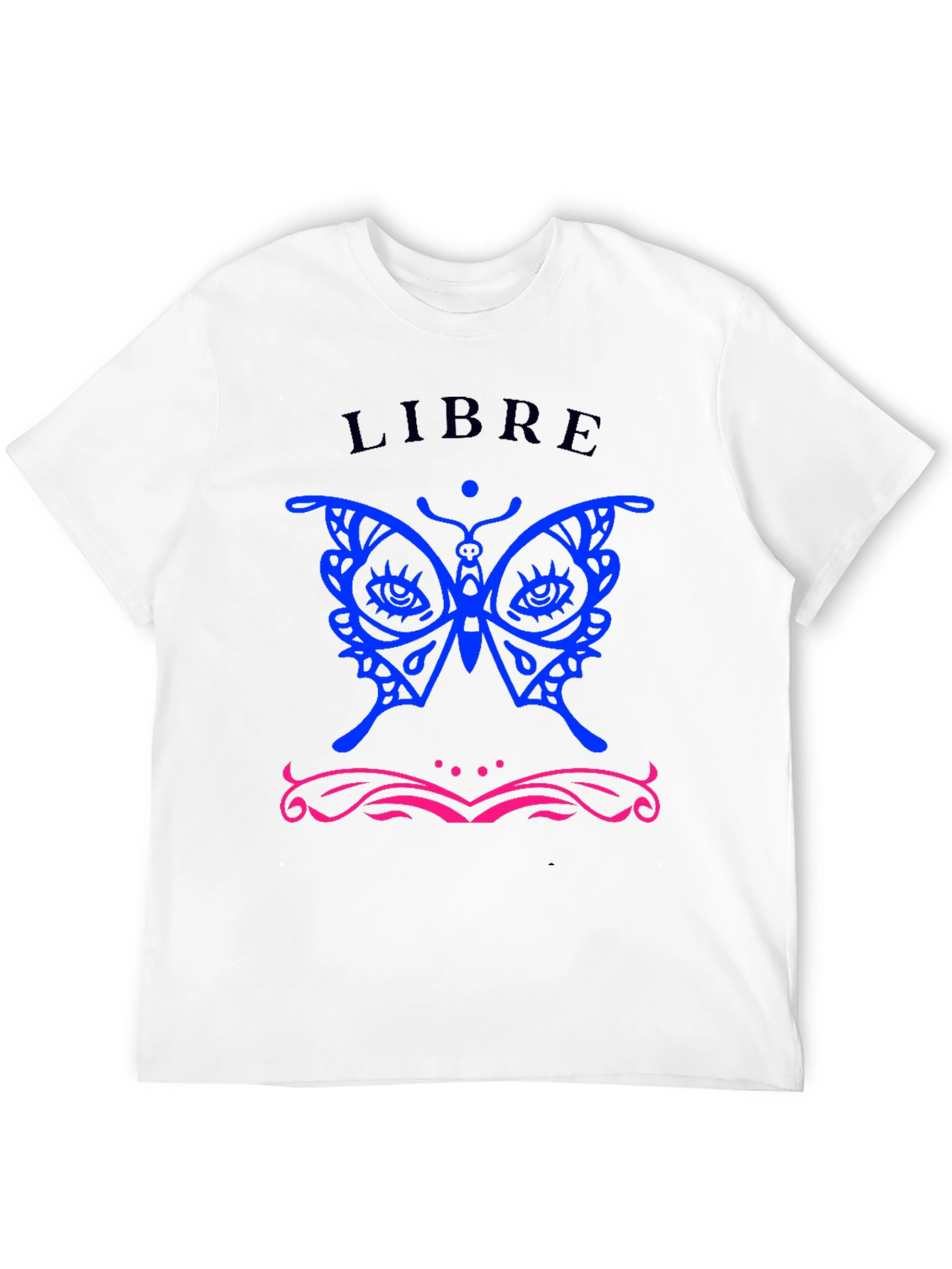 Libre Butterfly Graphic T-Shirt - Stylish Black Tee