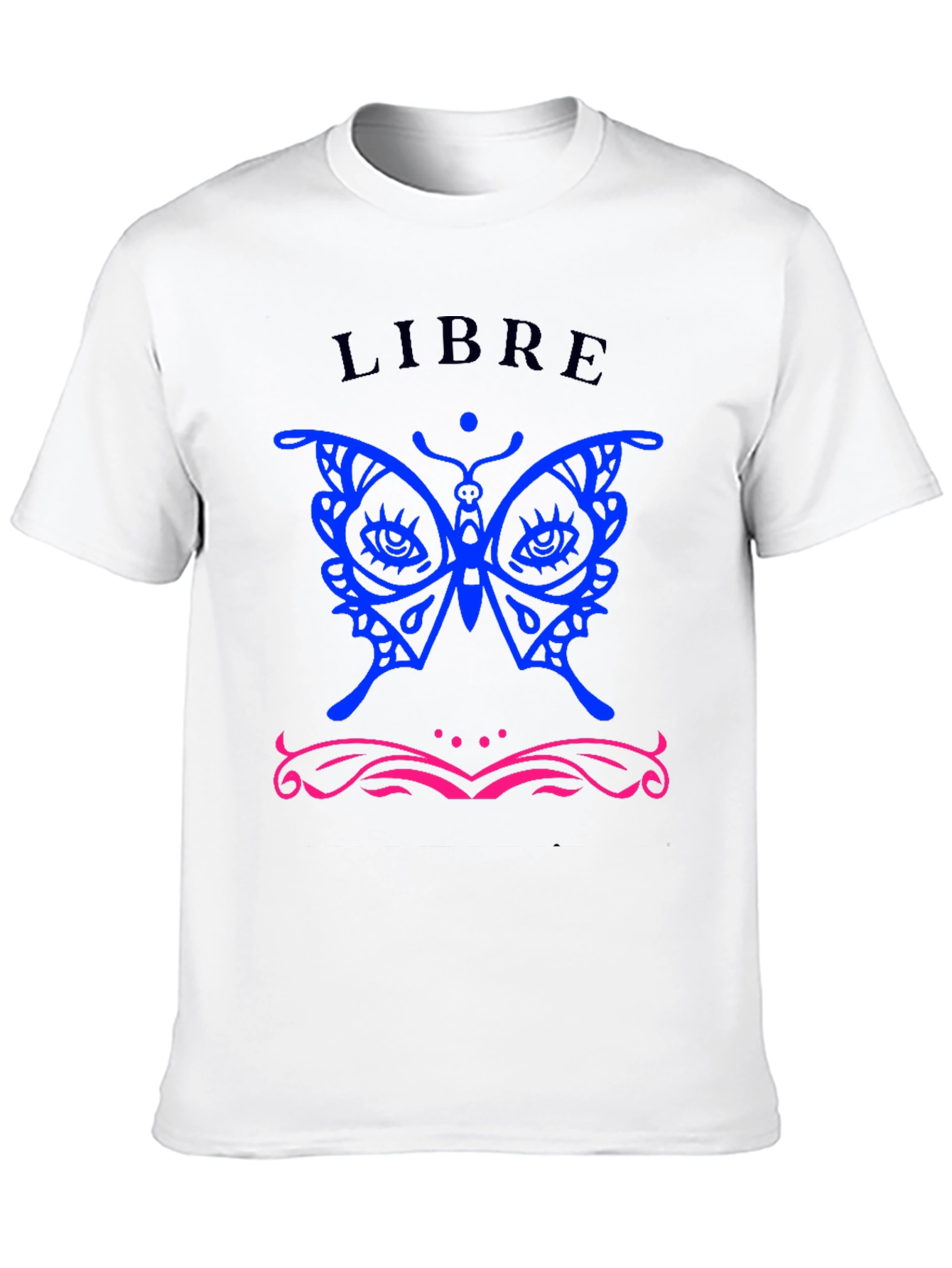 Libre Butterfly Graphic T-Shirt - Stylish Black Tee